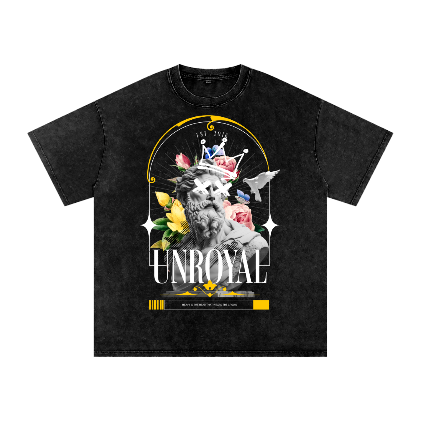 Snow Washed Oversized Cotton T-Shirt