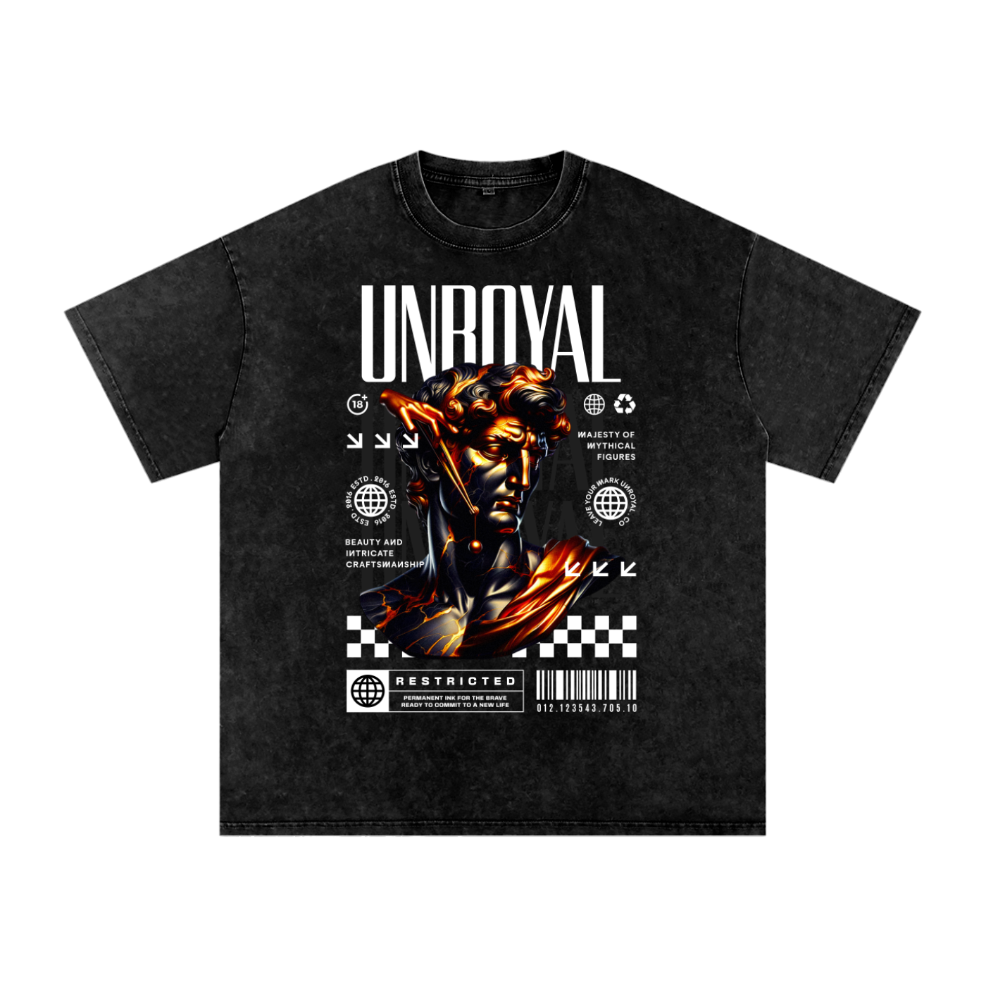 Snow Washed Oversized Cotton T-Shirt