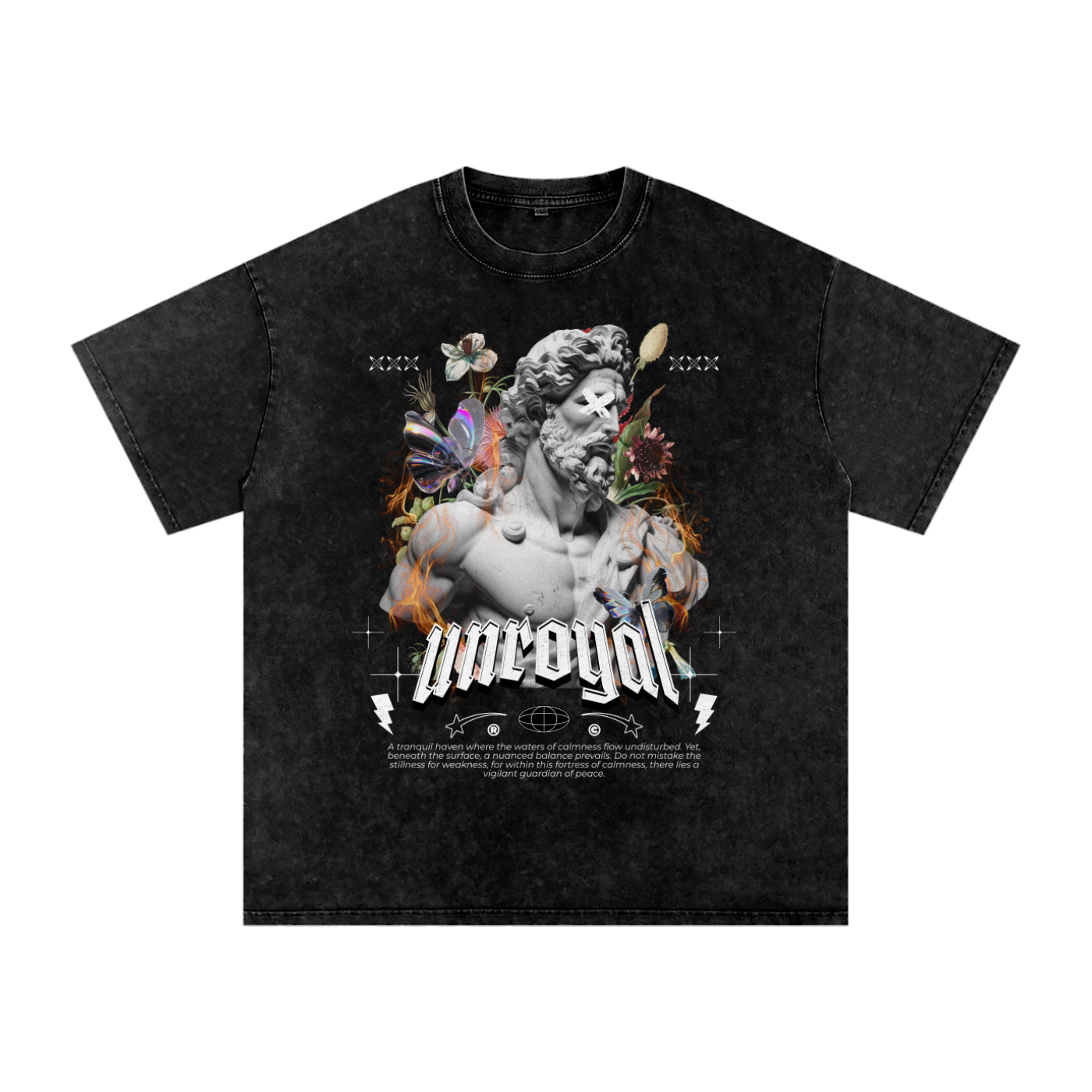 Snow Washed Oversized Cotton T-Shirt